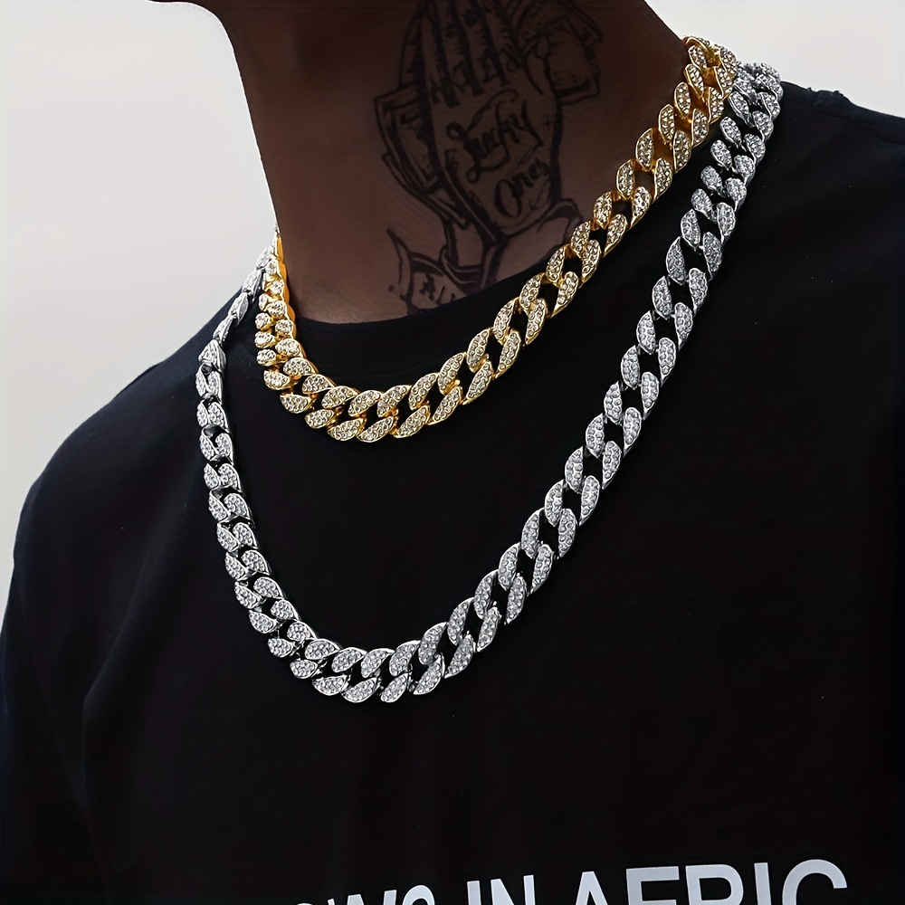 🎤 Hip Hop Geometrický kubánský řetěz 💎