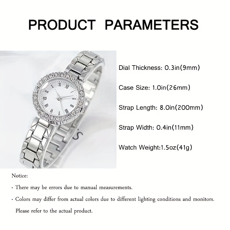 🎁 50% sleva na všechny produkty !⌚Křemenné hodinkové ručičky zdobené drahokamy a 5dílná sada šperků 🌌