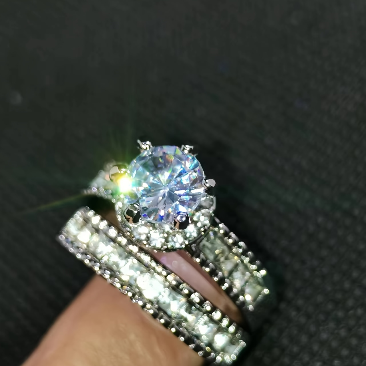 🎁 50% sleva na všechny produkty !💍Nový módní, nádherný a krásný diamantový prsten s princeznovským brusem✨