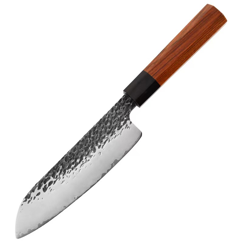 Conjunto de facas de cozinha japonesas, conjunto de faca profissional forjada à mão de 7 peças