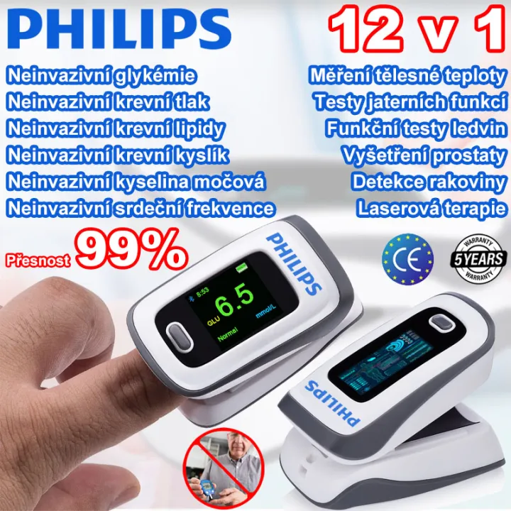 ✨【Philips – Nový neinvazivní inteligentní detektor 12 v 1】💖 Snadno chraňte své zdraví a užívejte si každý den s větším klidem!