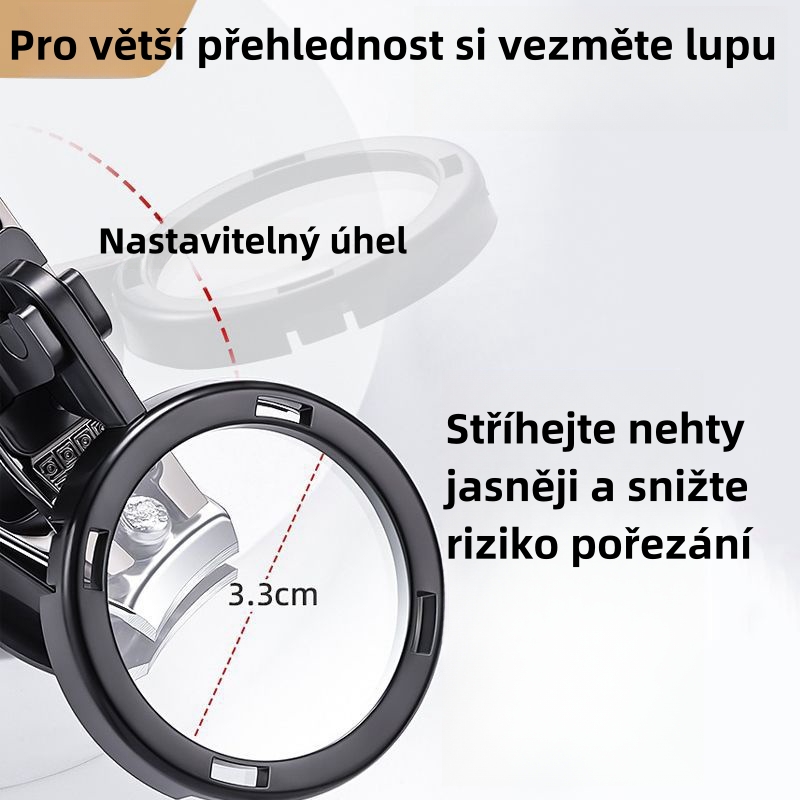 🎁 50% sleva na všechny produkty !💅 Zastřihovač nehtů s lupou proti rozstřikování 🔍