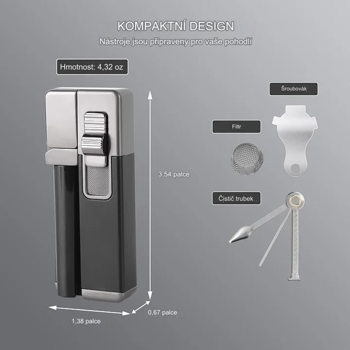 捷克YUSUD přenosný úderný kovový zapalovač 2 v 1 sada