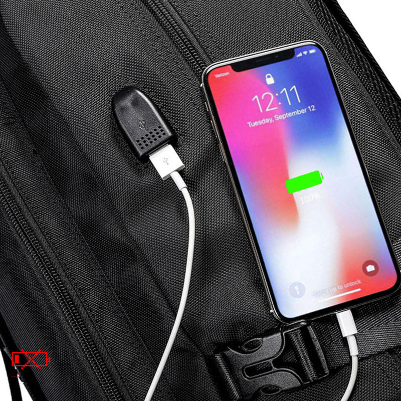 Vyriškas vandeniui atsparus USB įkrovimo nešiojamas kompiuteris Didelės talpos kelioninė kuprinė