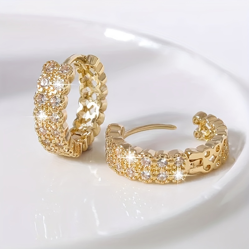 🎁 50% kedvezmény minden termékre!💫Kiváló és elegáns 18K arany karika fülbevaló nőknek👑