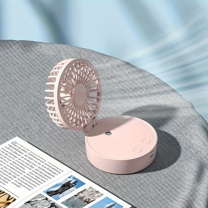 Ventilador de névoa USB montado no pescoço com mini umidificação, três velocidades, ar condicionado e resfriamento de água, ventilador USB com umidificador de spray USB Tipo-C.