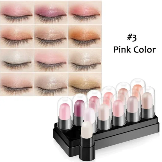 🎁 2024 Nový rok žhavý výprodej🎁Sada tužek na oči 12 barev nepropustná a dlouhotrvající voda Glitter Shimmer Pen Eye Shadow Pen