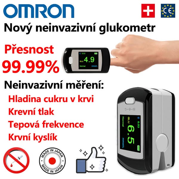 💖Omron – špičkový bezbolestný a neinvazivní měřič glukózy v krvi