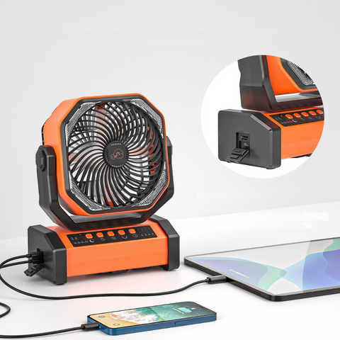 捷克Výkonný bezdrátový kempingový ventilátor 3 v 1 ideální na cesty