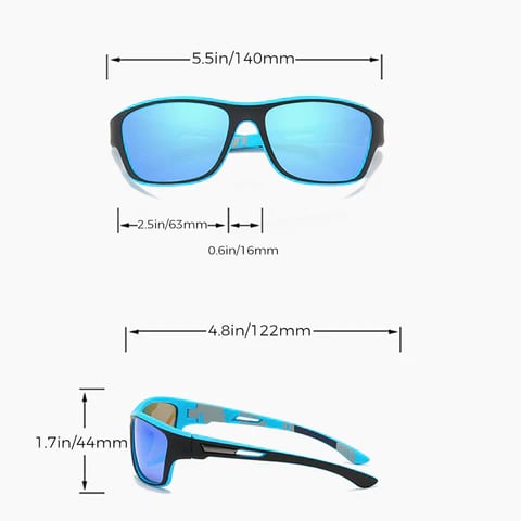 Outdoor-Sportsonnenbrille mit blendfreier polarisierter Linse
