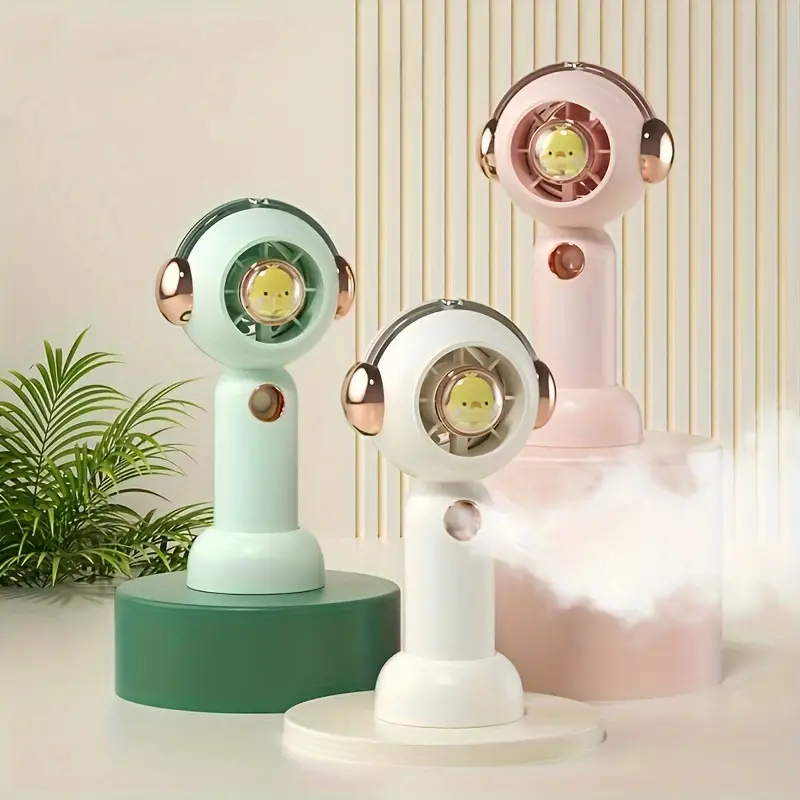 Spray Portátil De Mão Com Vento Forte Mini Ventilador USB Recarregável Para Resfriamento