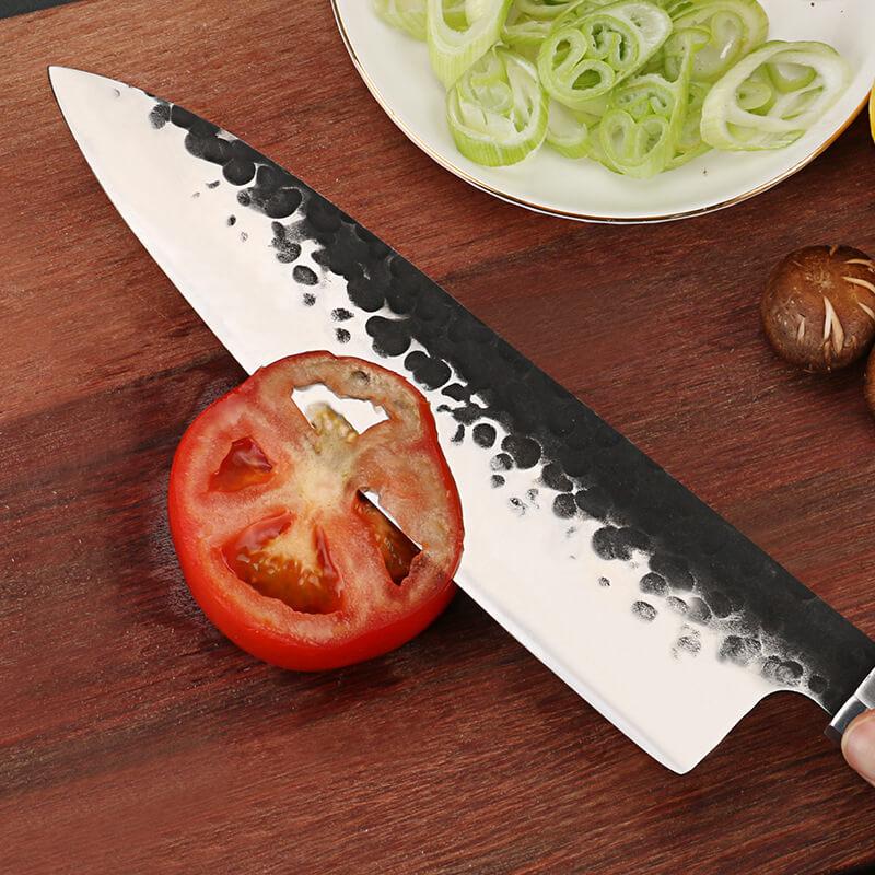 Conjunto de facas de cozinha japonesas, conjunto de faca profissional forjada à mão de 7 peças