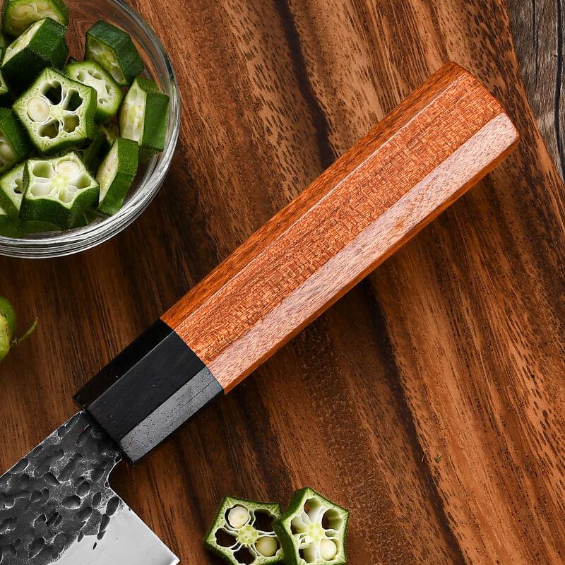 Conjunto de facas de cozinha japonesas, conjunto de faca profissional forjada à mão de 7 peças