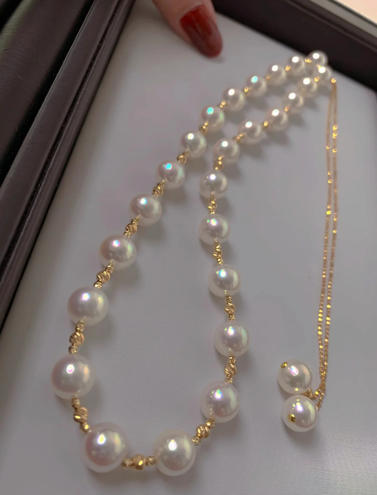 🎁 50% sleva na všechny produkty ! 💫Jemný perlový náhrdelník | pozlacený 24k zlatem💎