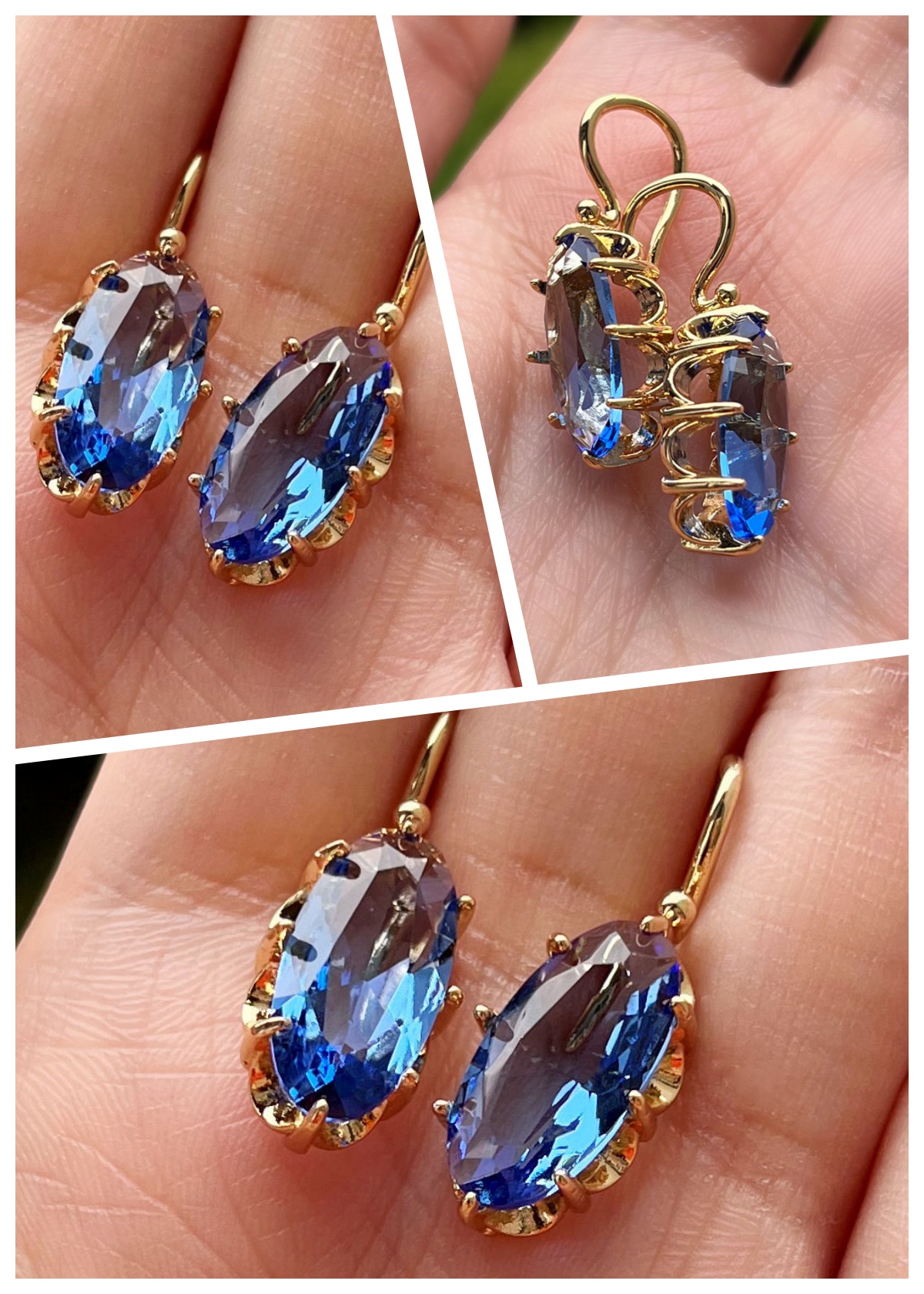 🎁2024 Žhavé produkty Velké snížení cen ✨ Náušnice 18K Gold Gemstone 💎