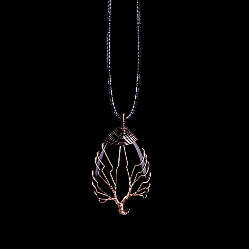 🎁 50% sleva na všechny produkty !🌟Vintage náhrdelník s přívěskem z přírodního kamene s tygřím okem💎