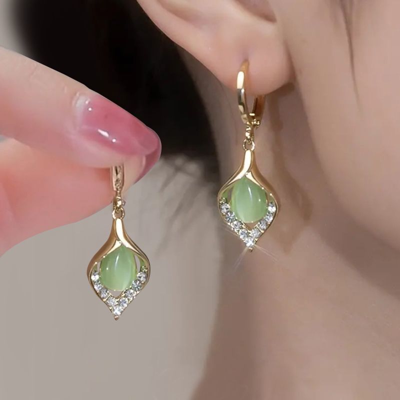 🎁 50% sleva na všechny produkty ! Jemné opálové náušnice dámské luxusní kapkovitý tvar