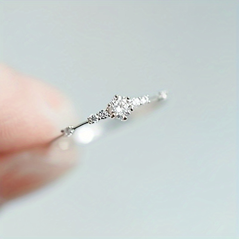 🎁 50% sleva na všechny produkty !💫Prsten ze stříbra 925 Jemný prsten ze 14k zlata se třpytivými diamanty✨