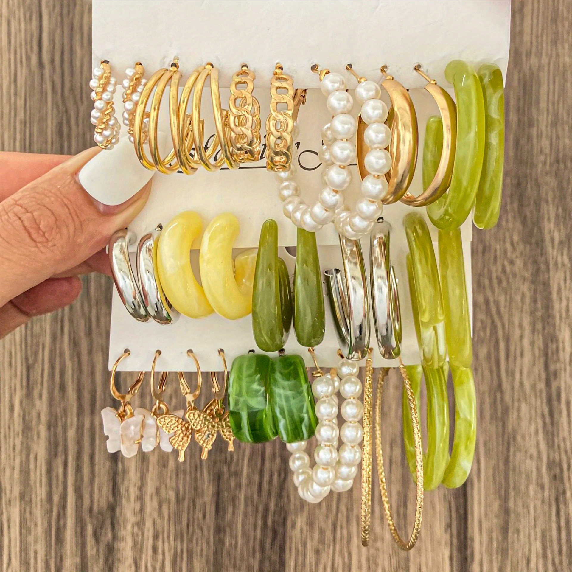 🎁 50% sleva na všechny produkty !✨Kruhové náušnice sada elegantních jednoduchých šperků módy💫