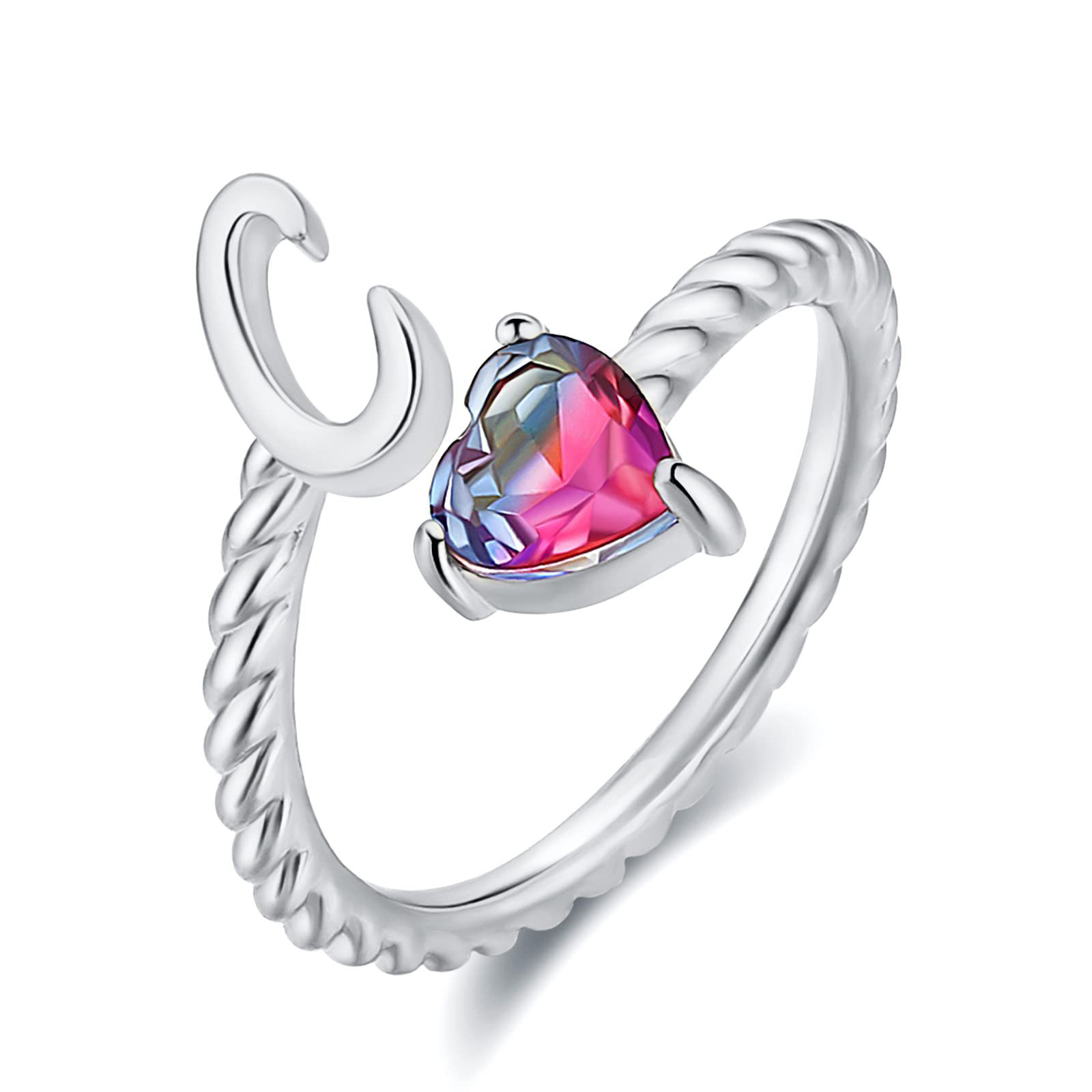 🎁 50% sleva na všechny produkty ! 💍Počáteční prsten od A do T Prsten s pozlaceným 18karátovým zlatem✨
