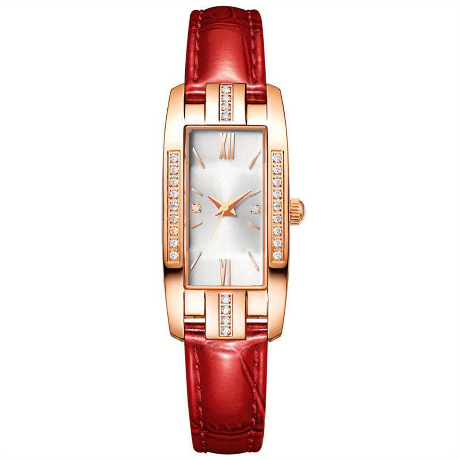 🎁 50% sleva na všechny produkty ! ⌚Dámské hodinky Quartz Band čtvercové římské číslice Hodinky Vintage Dress Watch Drahokamu hodinky💖