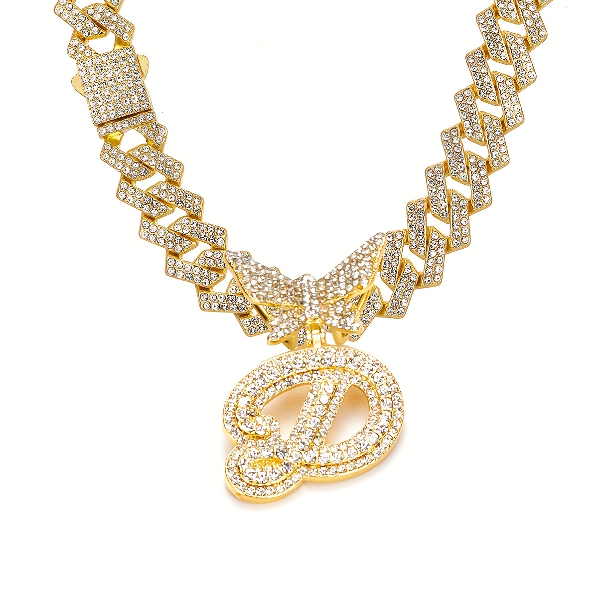 🎁 50% sleva na všechny produkty ! 🦋Dámské šperky Initial Butterfly Pendant Ice Crystal Náhrdelník💎