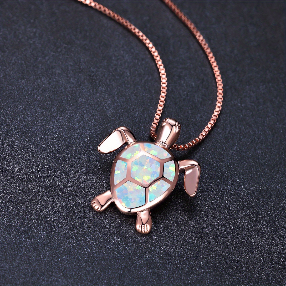 🎁 50% sleva na všechny produkty !Dámský řetízek z velkého želvy Bohemian Fire Opal
