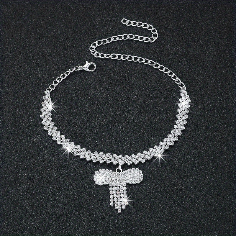 🎁 50% sleva na všechny produkty !✨Náramek s řetízkem na řetízek se srdcem plný třpytivých kamínků💖