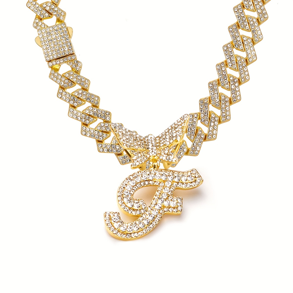 🎁 50% sleva na všechny produkty ! 🦋Dámské šperky Initial Butterfly Pendant Ice Crystal Náhrdelník💎