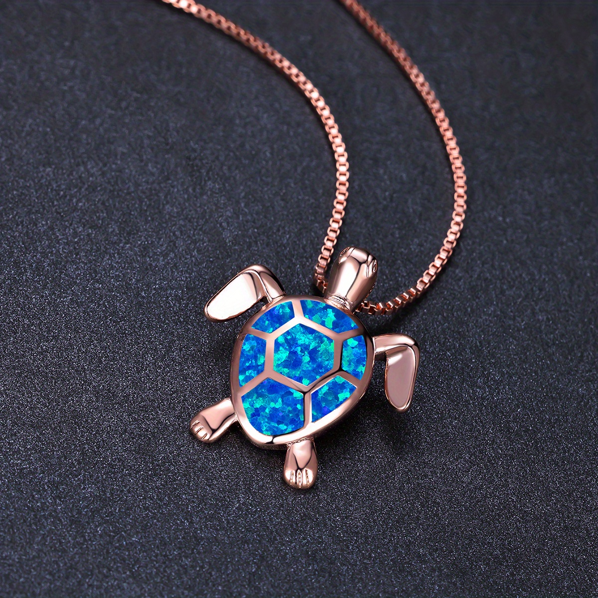 🎁 50% sleva na všechny produkty !Dámský řetízek z velkého želvy Bohemian Fire Opal