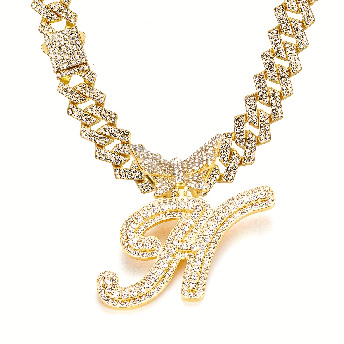 🎁 50% sleva na všechny produkty ! 🦋Dámské šperky Initial Butterfly Pendant Ice Crystal Náhrdelník💎