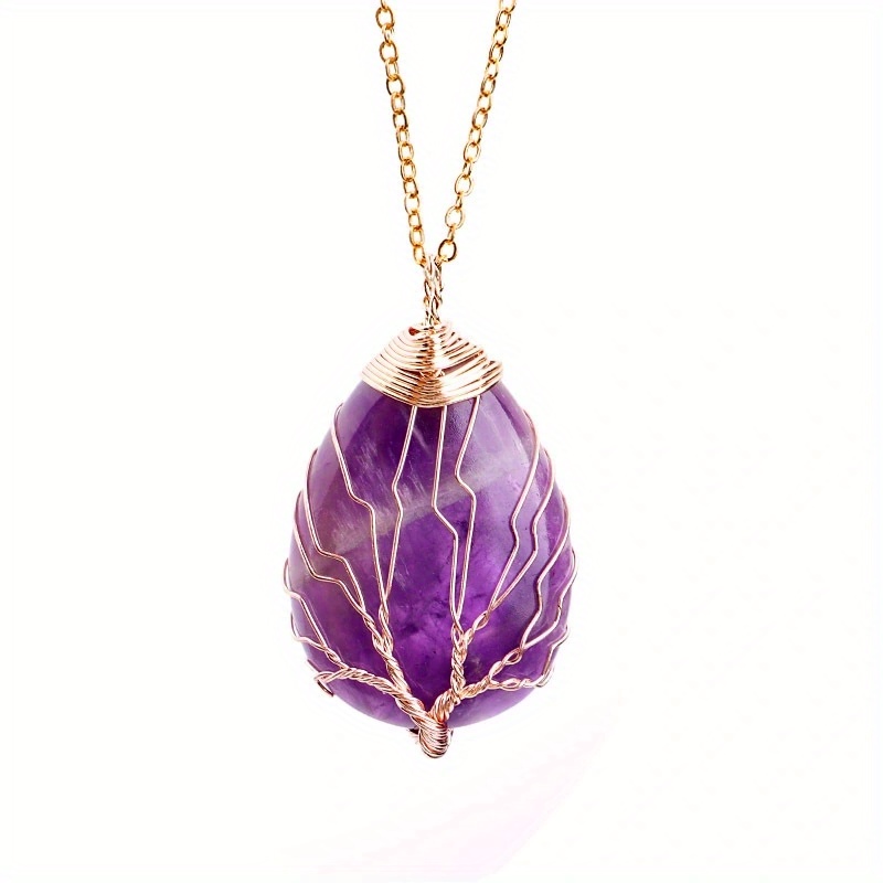 🎁 50% sleva na všechny produkty !🌟Vintage náhrdelník s přívěskem z přírodního kamene s tygřím okem💎