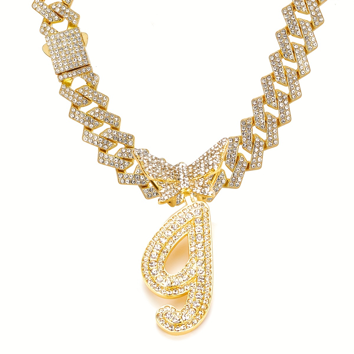 🎁 50% sleva na všechny produkty ! 🦋Dámské šperky Initial Butterfly Pendant Ice Crystal Náhrdelník💎