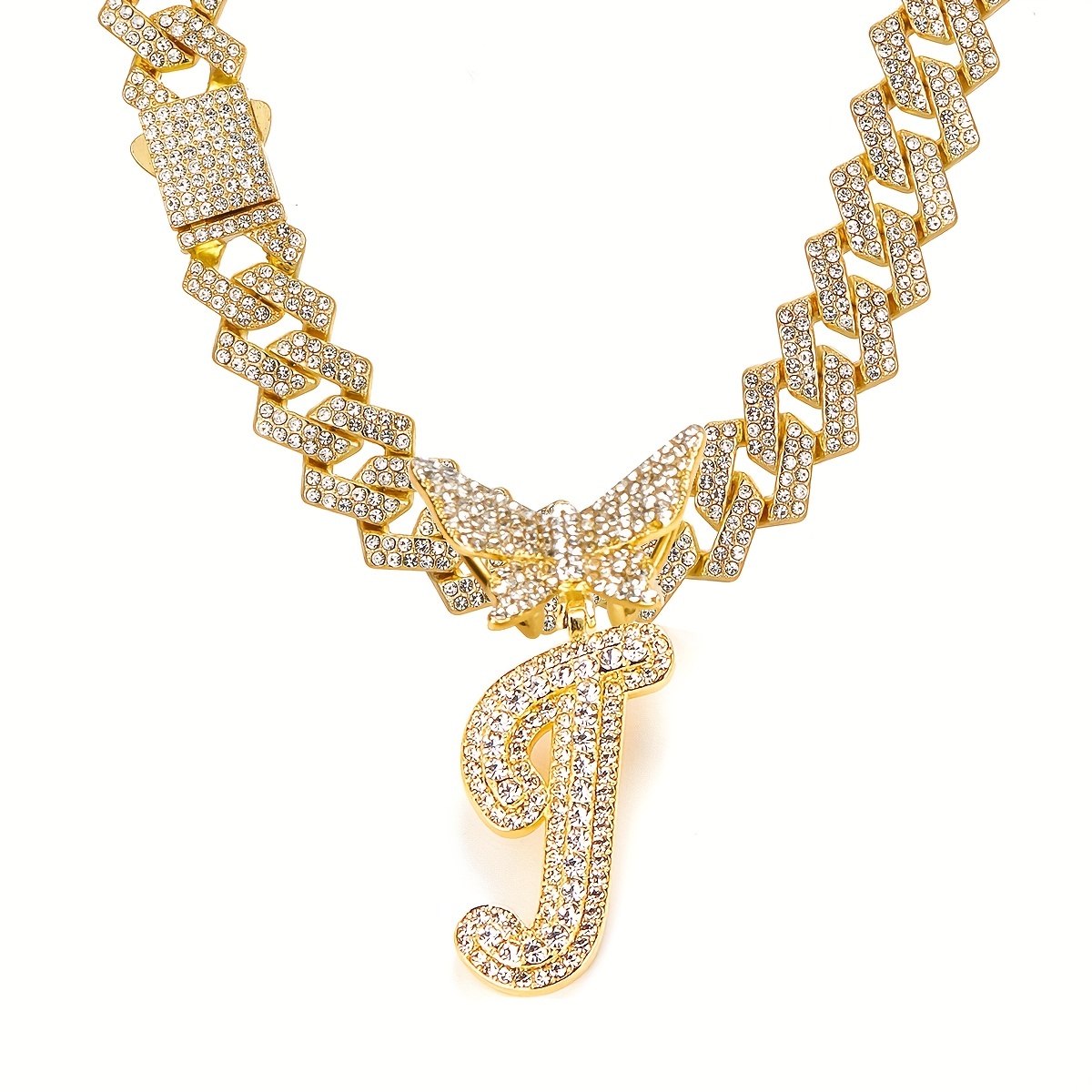 🎁 50% sleva na všechny produkty ! 🦋Dámské šperky Initial Butterfly Pendant Ice Crystal Náhrdelník💎