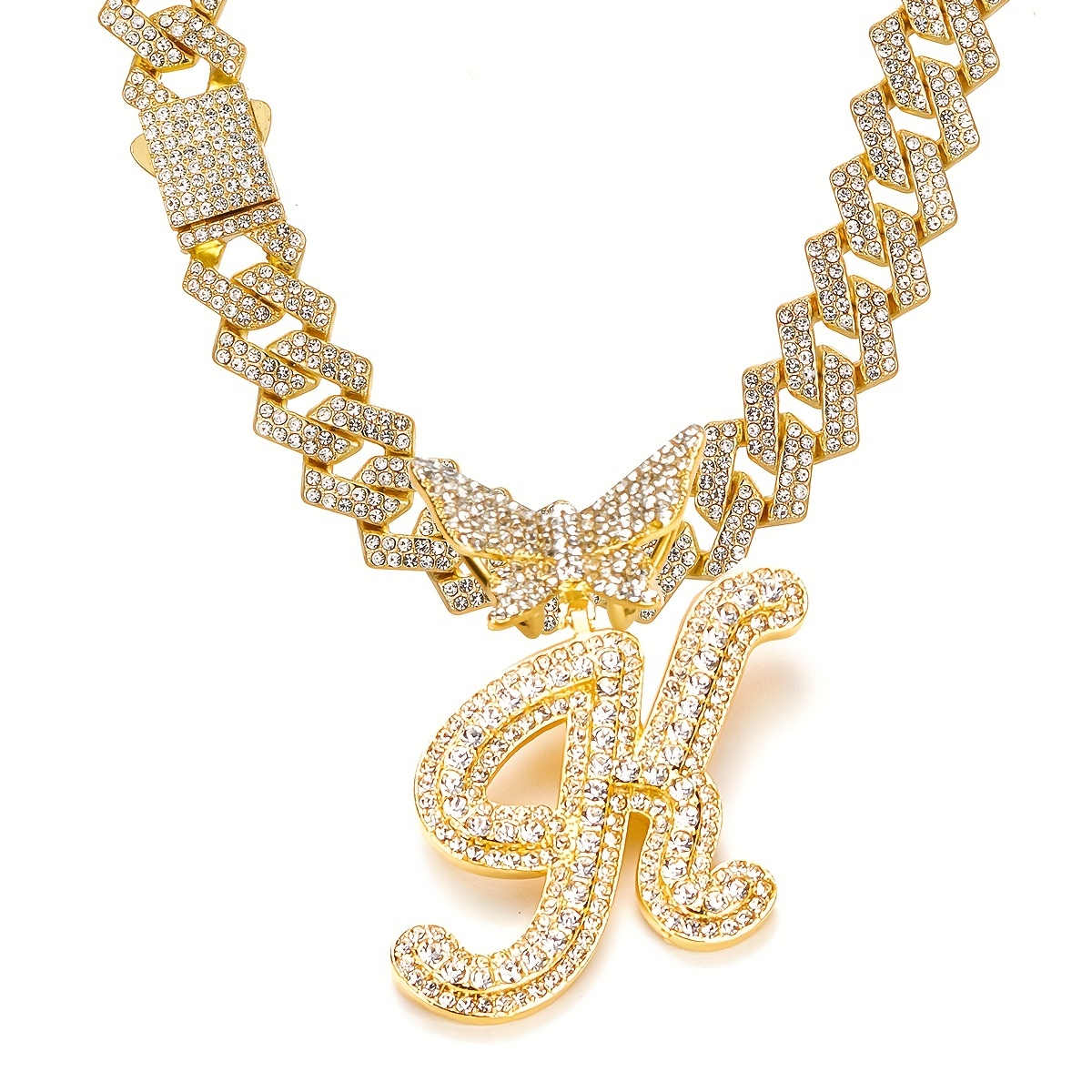 🎁 50% sleva na všechny produkty ! 🦋Dámské šperky Initial Butterfly Pendant Ice Crystal Náhrdelník💎