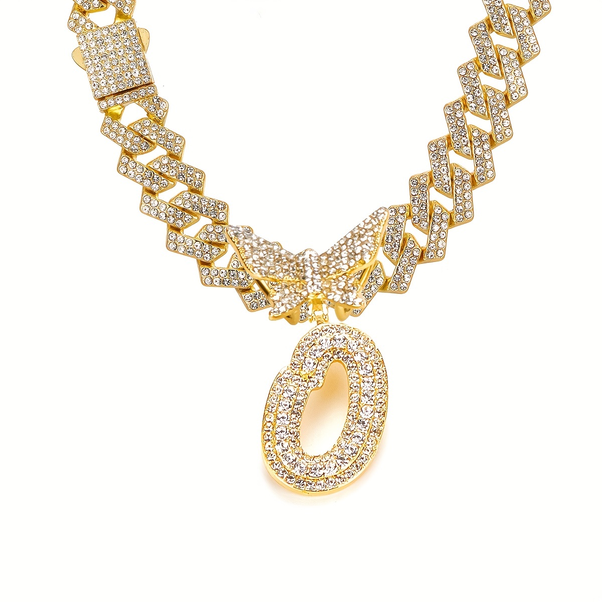 🎁 50% sleva na všechny produkty ! 🦋Dámské šperky Initial Butterfly Pendant Ice Crystal Náhrdelník💎