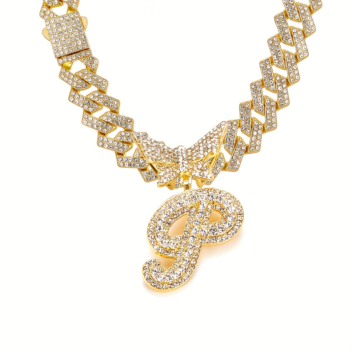 🎁 50% sleva na všechny produkty ! 🦋Dámské šperky Initial Butterfly Pendant Ice Crystal Náhrdelník💎
