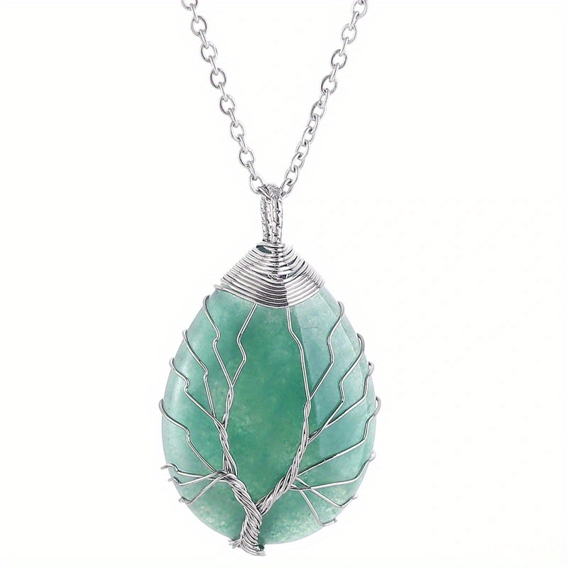 🎁 50% sleva na všechny produkty !🌟Vintage náhrdelník s přívěskem z přírodního kamene s tygřím okem💎