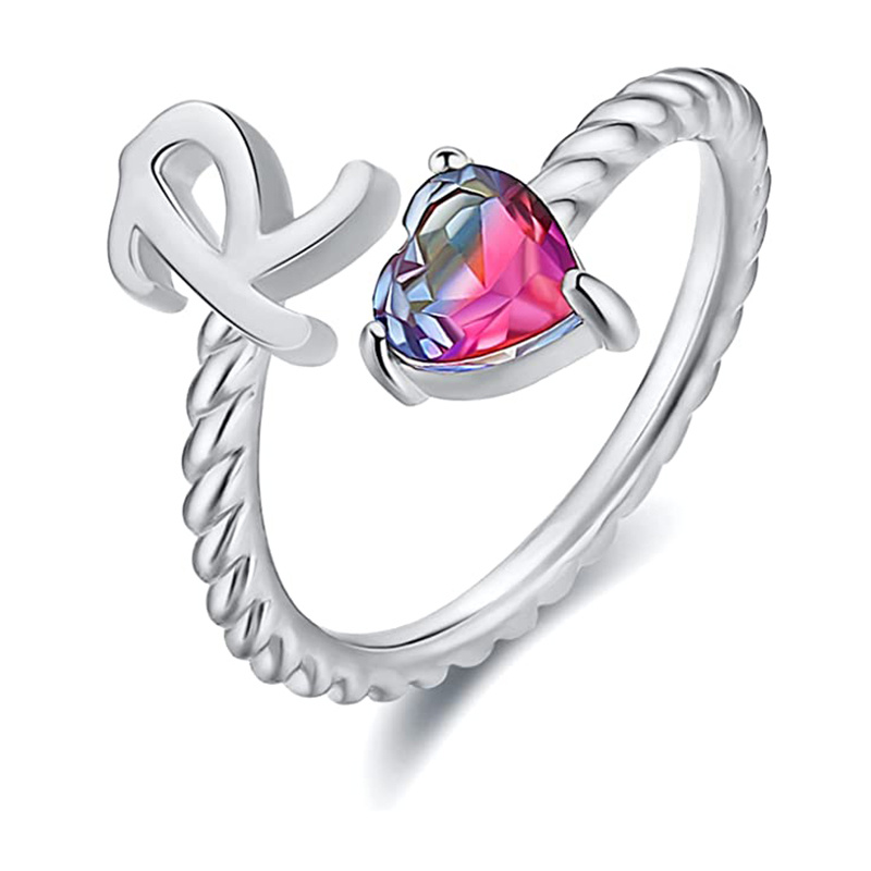 🎁 50% sleva na všechny produkty ! 💍Počáteční prsten od A do T Prsten s pozlaceným 18karátovým zlatem✨