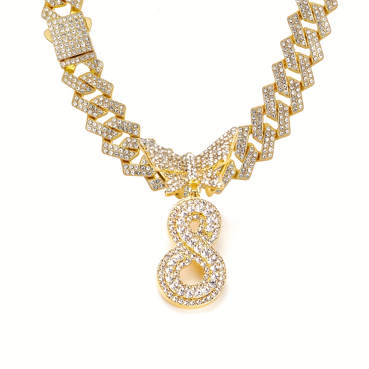 🎁 50% sleva na všechny produkty ! 🦋Dámské šperky Initial Butterfly Pendant Ice Crystal Náhrdelník💎