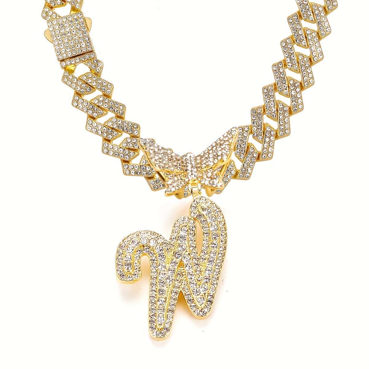 🎁 50% sleva na všechny produkty ! 🦋Dámské šperky Initial Butterfly Pendant Ice Crystal Náhrdelník💎