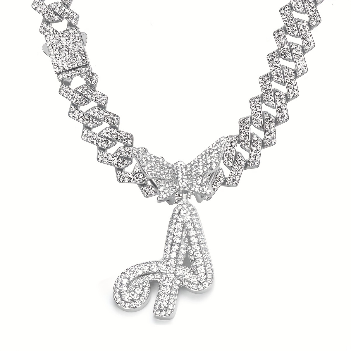 🎁 50% sleva na všechny produkty ! 🦋Dámské šperky Initial Butterfly Pendant Ice Crystal Náhrdelník💎
