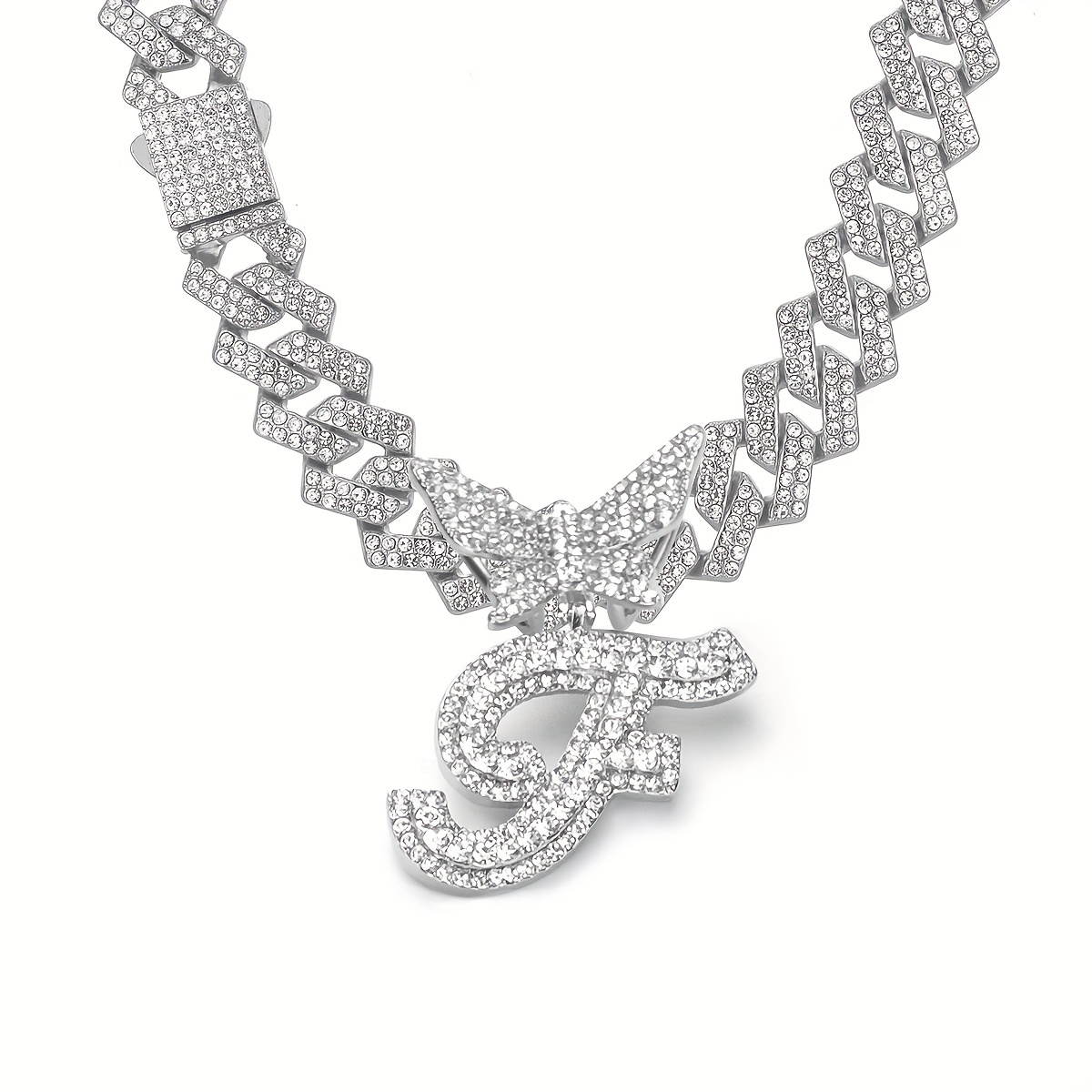 🎁 50% sleva na všechny produkty ! 🦋Dámské šperky Initial Butterfly Pendant Ice Crystal Náhrdelník💎