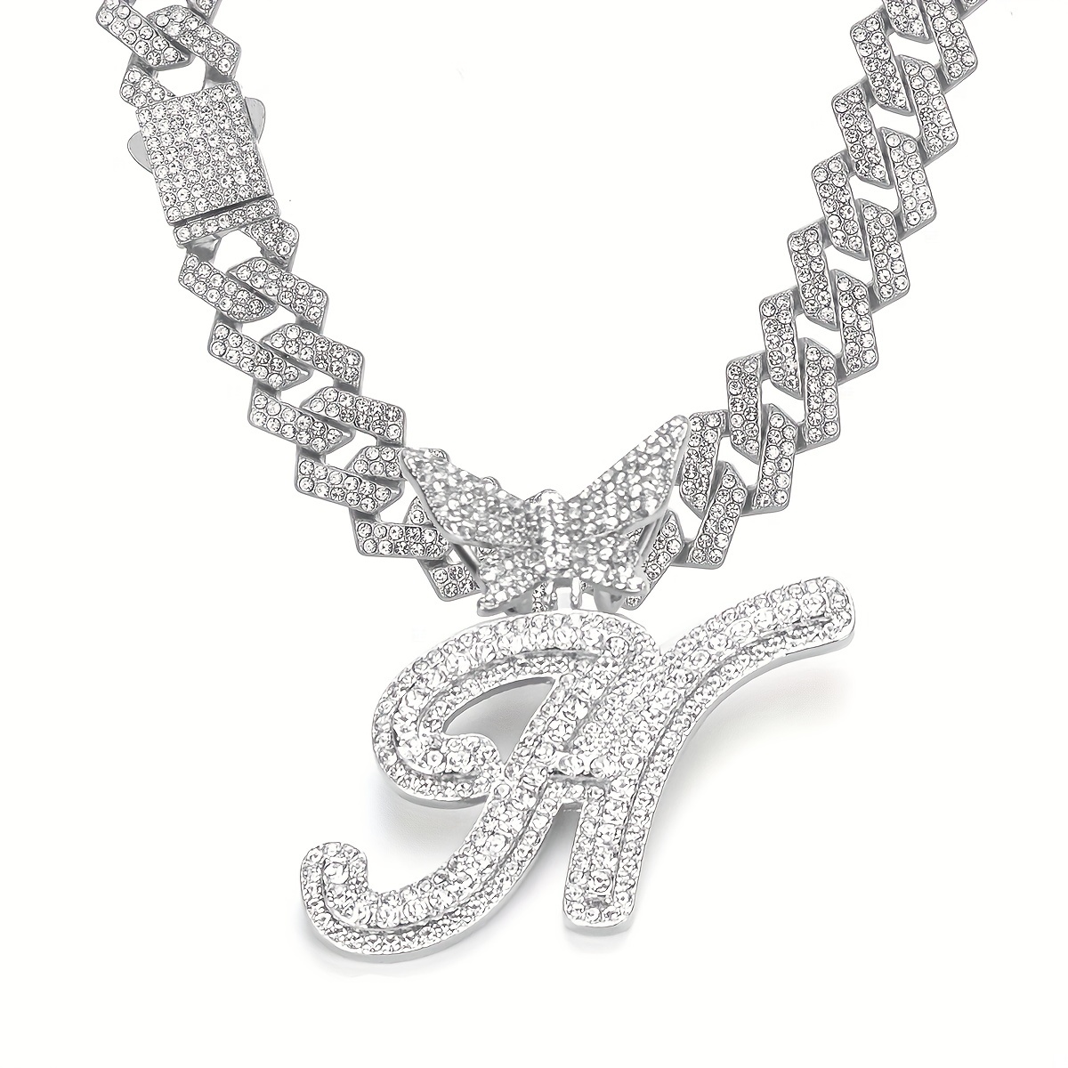 🎁 50% sleva na všechny produkty ! 🦋Dámské šperky Initial Butterfly Pendant Ice Crystal Náhrdelník💎