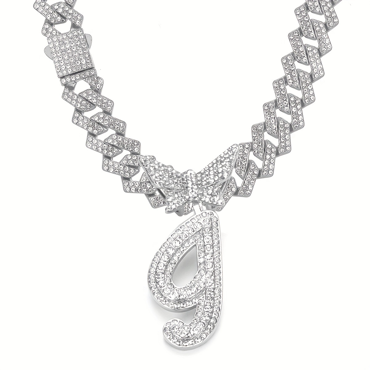 🎁 50% sleva na všechny produkty ! 🦋Dámské šperky Initial Butterfly Pendant Ice Crystal Náhrdelník💎