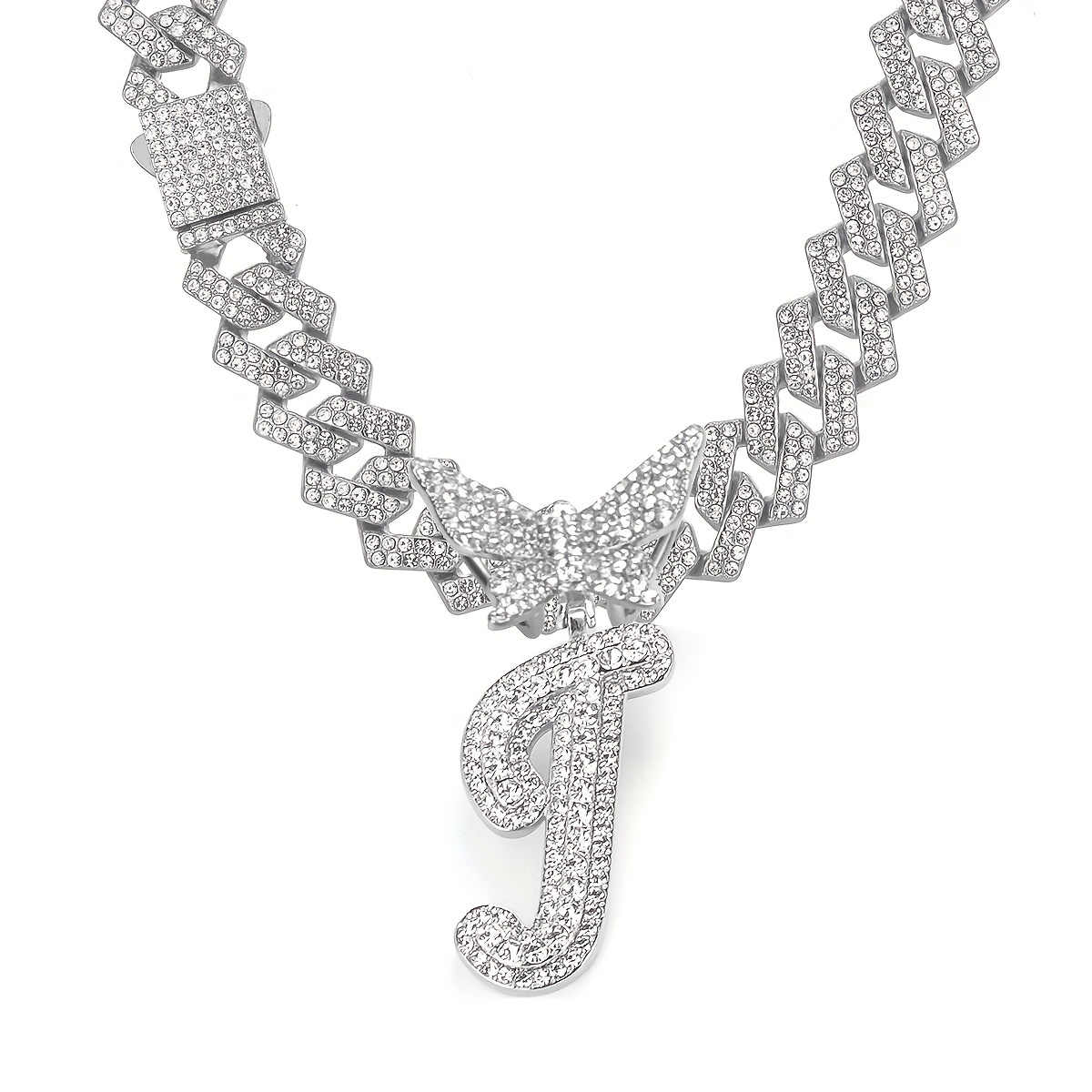 🎁 50% sleva na všechny produkty ! 🦋Dámské šperky Initial Butterfly Pendant Ice Crystal Náhrdelník💎