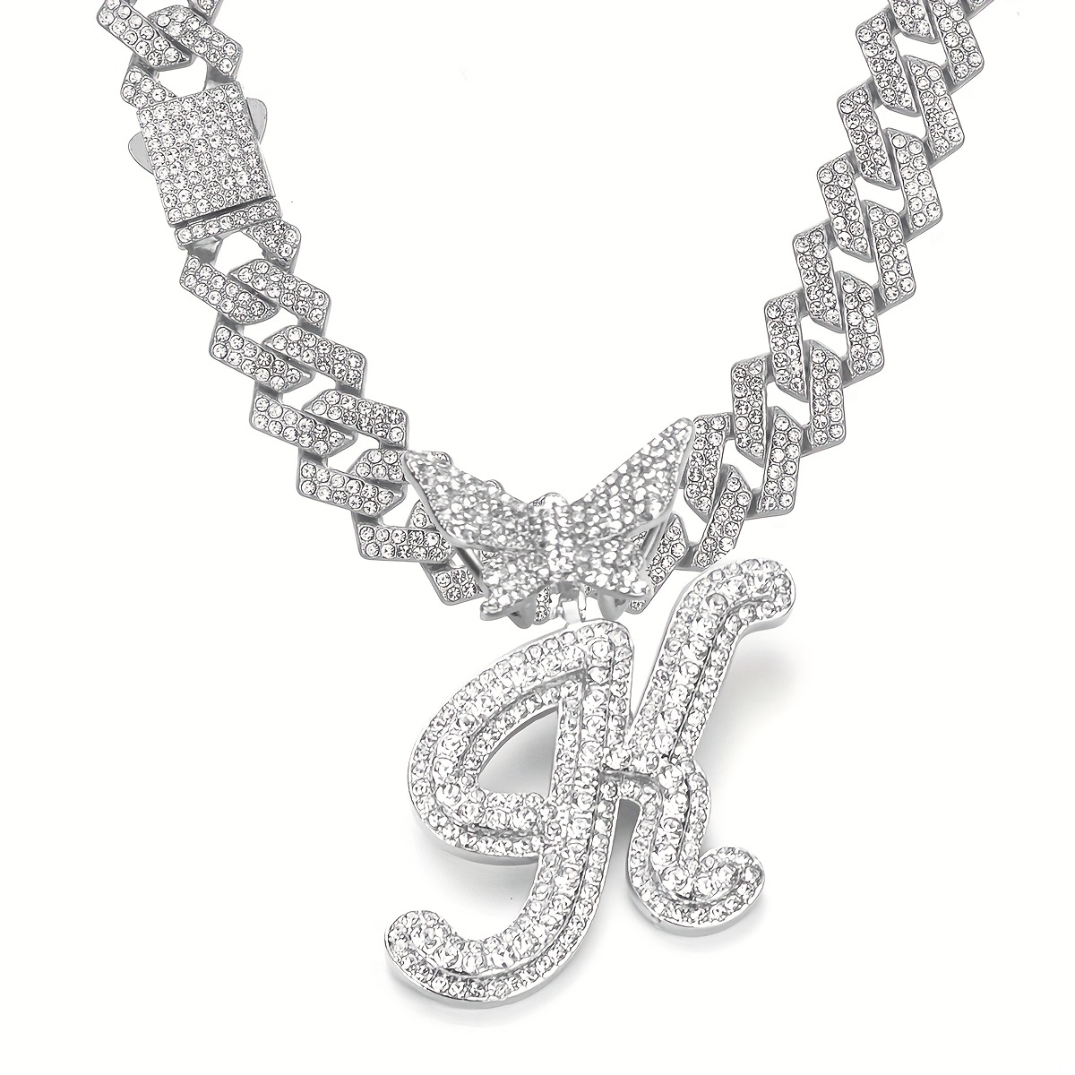 🎁 50% sleva na všechny produkty ! 🦋Dámské šperky Initial Butterfly Pendant Ice Crystal Náhrdelník💎