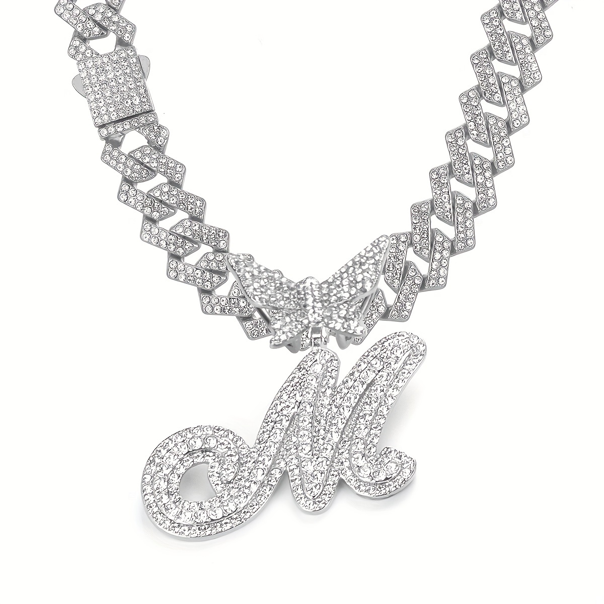 🎁 50% sleva na všechny produkty ! 🦋Dámské šperky Initial Butterfly Pendant Ice Crystal Náhrdelník💎