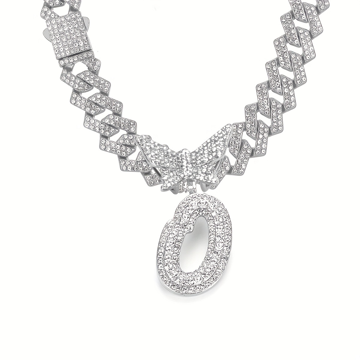 🎁 50% sleva na všechny produkty ! 🦋Dámské šperky Initial Butterfly Pendant Ice Crystal Náhrdelník💎