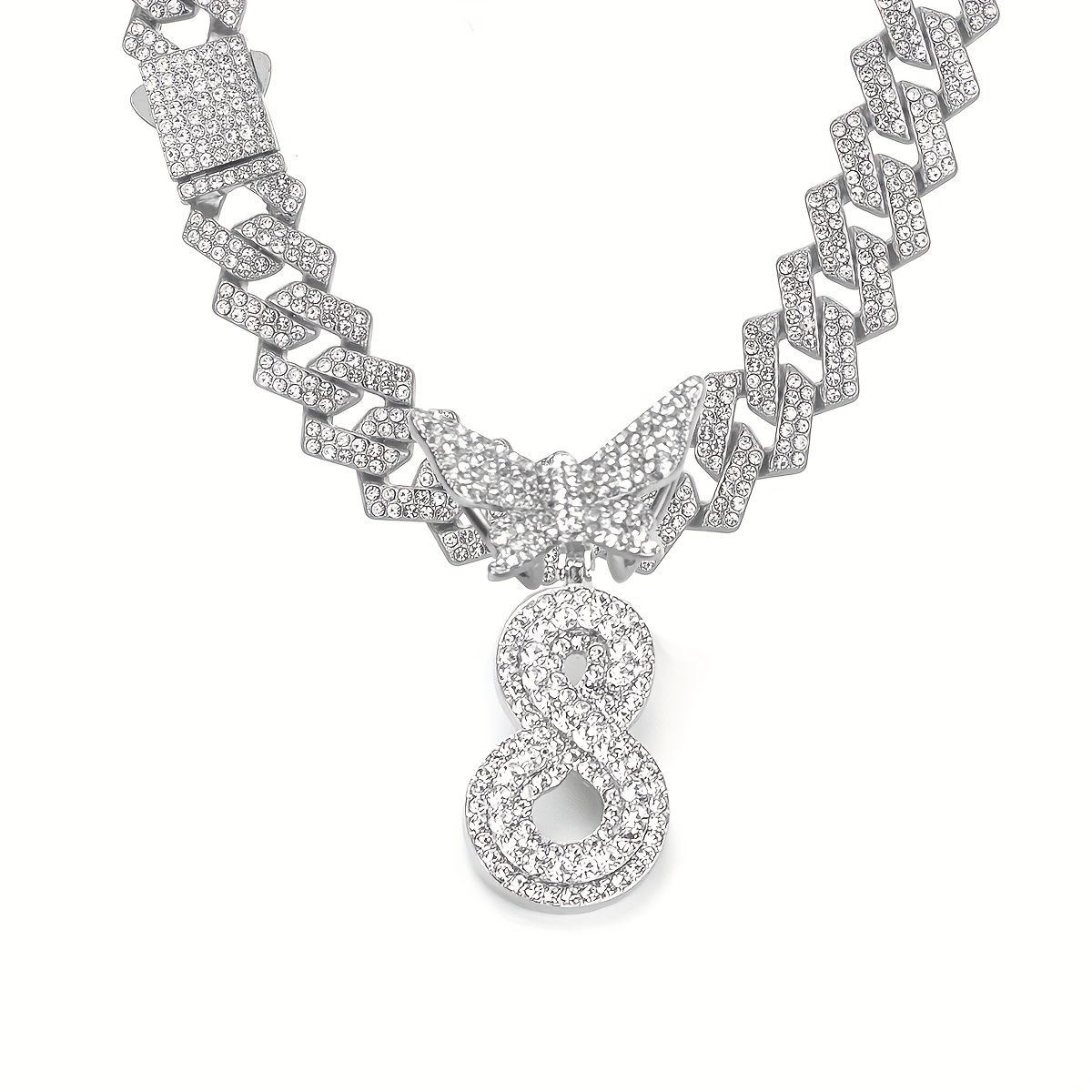🎁 50% sleva na všechny produkty ! 🦋Dámské šperky Initial Butterfly Pendant Ice Crystal Náhrdelník💎
